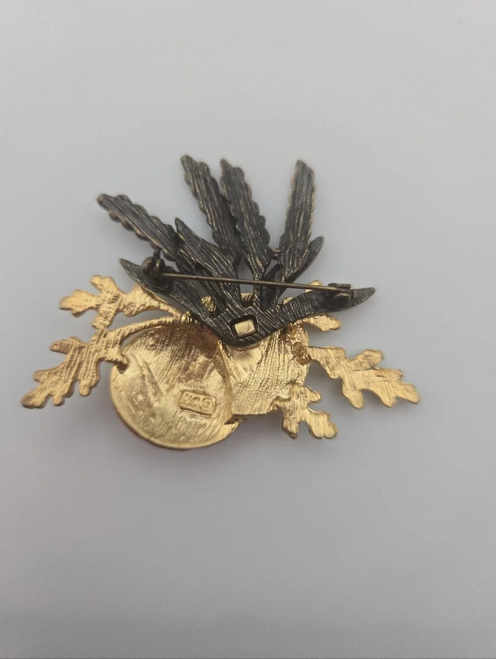Vintage KC Pumpkin Harvest Brooch Pin